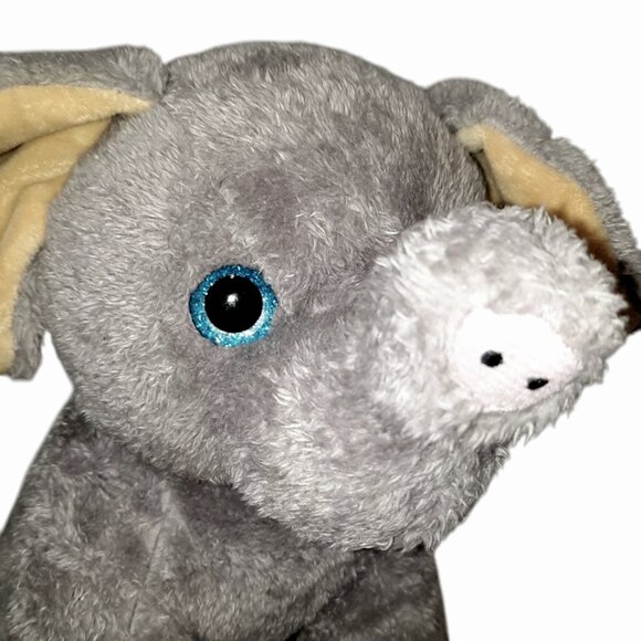 The Bear Factory Elephant Blue Sparkle Eyes Plush Stuffed Toy 12" - Picture 2 of 8